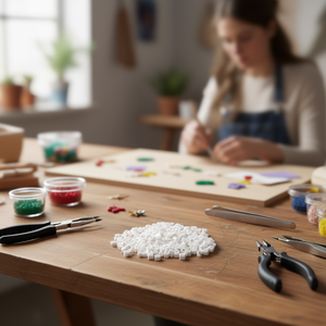 Perline Ilan Art Perler 5x5mm Bianche 500pz circa per Lavori Creativi - Product Image 3