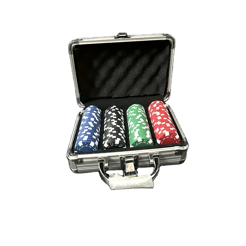 Set di chip da Poker con set di 100 pezzi Texas hold'em