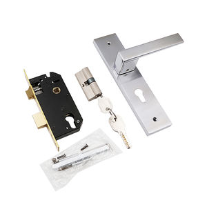 Gran oferta, placa de manija de puerta de mortaja, manija de mortaja de madera Interior, cerradura de puerta, juego de cerradura con acabado cromado, Serrure De Porte <span class=keywords><strong>En</strong></span> Bois - Product Image 1