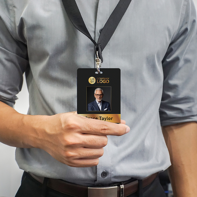 RFID NFC PVC Chip Card Smart Business Black Gold Silver Matte Frosted Card Access Control Employee Photo