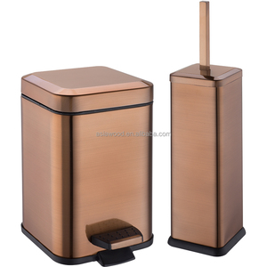 Cubo de basura cuadrado, a estrenar, Pedal abierto, de acero inoxidable - Product Image 5