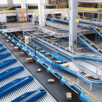 Truelisort Nouveau système de tri à bande croisée réglable à commande PLC, équipement industriel en acier inoxydable avec convoyeur en caoutchouc pour la logistique de vente au détail