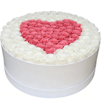 Kotak Hadiah Bunga Mawar Abadi Valentine Rosas Eternas Herzbox, Rangkaian Bunga Mawar Asli, Stabil, Abadi, Selamanya, untuk Hari Ibu, Paskah