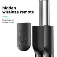   Tongkat Selfie Tripod Genggam dengan Lampu Pengisi, Braket Siaran Langsung Universal untuk Ponsel