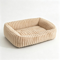 Lit et tapis pour animaux de compagnie, moderne, durable, en peluche solide, rectangulaire, confortable, doux, amovible et lavable, pour chiens et chats