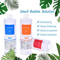 Solution nettoyante en gel à bulles fines sans alcool pour le resserrement et l'éclaircissement du visage, portable et sûre pour les soins de beauté