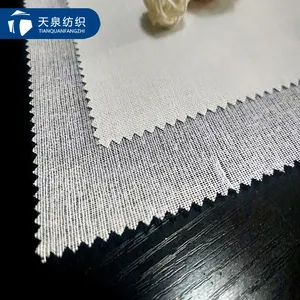 Tela polyester kumaş tedarikçisi 44 genişlik sert eriyebilir yapışkan iç astar bez 1032HHHM tela gömlek yaka 1035