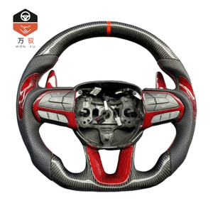 Nouveau produit phare : Volant en cuir perforé et fibre de carbone avec écran LED et poignée de 30 mm pour <span class=keywords><strong>Dodge</strong></span> Challenger - Product Image 3