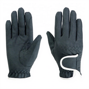 Gants d'équitation en cuir marron à doigts entiers, antidérapants jaunes, pour l'extérieur, unisexes, fermeture à enfiler, été - Product Image 5