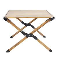 YILU Outdoor Tragbare Klapp Metall Tisch Camping Dining Beach Picknick Eier Roll Tisch Massivholz Outdoor Möbel