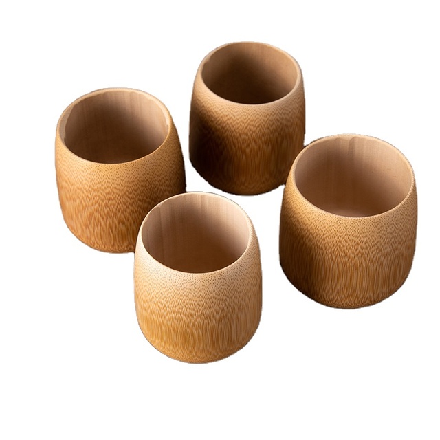 Wholesale 200ml 8oz 100% Natural Reusable Eco Friendly Custom logo Bamboo Water Coffee Tea Cup