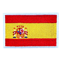 Écussons brodés 3D thermocollants personnalisés OEM, taille 5*3 7.6*5, drapeaux de pays du monde, certifiés CE, en tissu épais, pour sacs