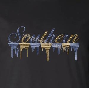 Personnalisé Bling Bling Southern Girl Strass Transferts Autocollants pour t-shirts Fer sur Southern Spirit Fonts Jaguars Transfert Motif - Product Image 2