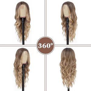 <b>Wig</b> for European and American Women Front Lace <b>Wig</b> Center Piece Small Lace Cross Dyed Long I Curly Hair Synthetic Headband - Product Image 5