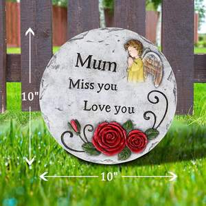 حجر تذكاري راتنج للحديقة حجر خطوات ملاك تذكاري في السماء من الراتينج - Product Image 4