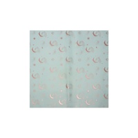 Papier d'emballage floral imprimé feuille de Lune, style rêveur, imperméable, pour bouquets, matériel d'emballage cadeau pour fleuristes, vente en gros