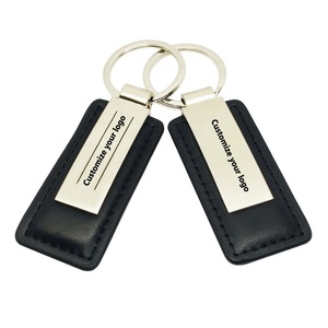 Wholesale Promotional <b>Custom</b> Blank Rectangle Heart Round Sublimation Leather Keychain <b>Custom</b> <b>Key</b> <b>Rings</b> With logo - Product Image 1