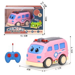 Dwi phim hoạt hình dễ thương xe buýt trường học mini RC Xe đồ chơi hồng ngoại 27Hz Mô hình xe đồ chơi cho trẻ em đáng yêu điều khiển từ xa đua Xe Quà Tặng xe - Product Image 2
