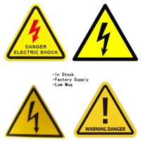 Étiquette d'avertissement de danger réfléchissante personnalisée autocollant triangulaire pour panneau de danger électrique autocollant d'avertissement de sécurité réfléchissant triangulaire