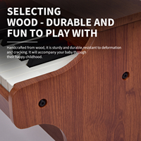 KEIRD Jouet en bois Mini Piano 25 touches Clavier électronique en bois Instrument de clavier musical éducatif précoce pour enfants pour la famille