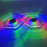 Sous-verre LED à éclairage périphérique avec effet de poursuite lumineuse et modes de clignotement dynamiques pour la décoration de bars, discothèques et fêtes