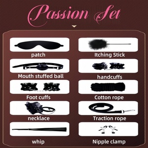 Ensemble <span class=keywords><strong>de</strong></span> jouets sexuels SM, dentelle <span class=keywords><strong>de</strong></span> bondage, accessoires d'entraînement pour femme esclave, menottes, attaches pour les pieds, bouchon buccal, jouets pour adultes - Product Image 2