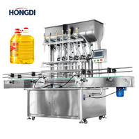 Machine de remplissage de liquides à six canaux horizontale manuelle en acier inoxydable de qualité alimentaire, à entraînement électrique/hydraulique, HONGDI Energy