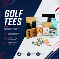 Tees de golf en bambou personnalisables, écologiques et durables, impression de logo, OEM/ODM, prix direct usine, emballage en vrac