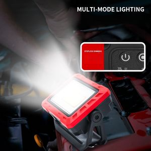 Lampe de travail rechargeable Wason 20W 2000 lumens avec crochet de suspension, support pliable, lampe de travail magnétique, éclairage de chantier pour la réparation automobile - Product Image 2