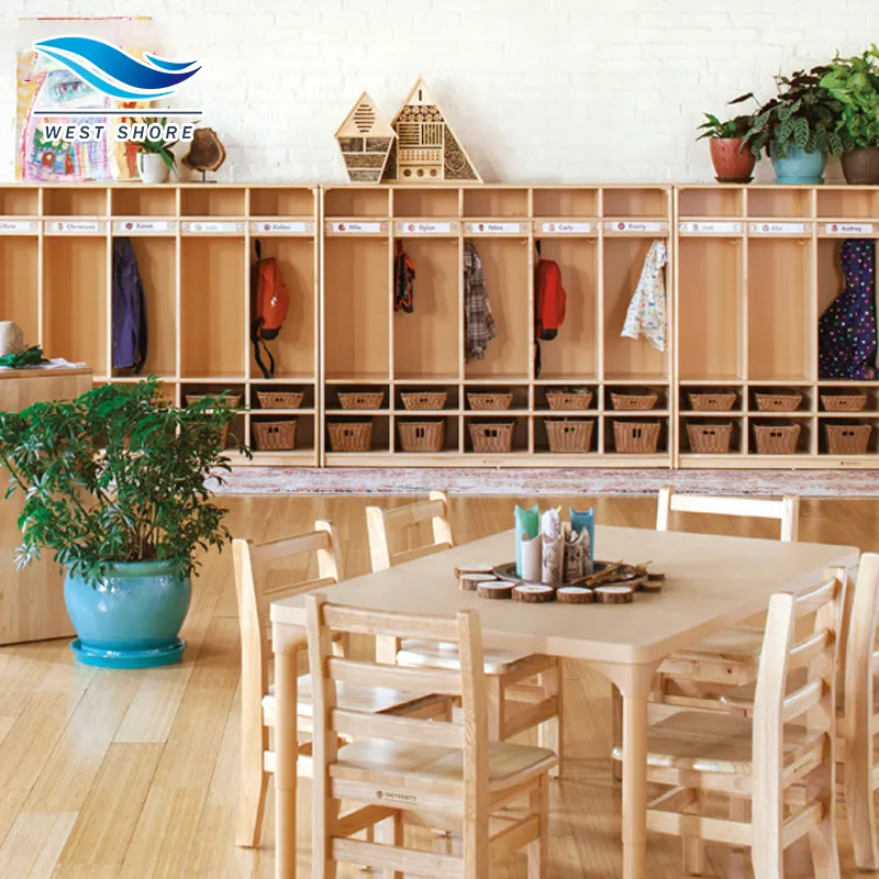 Montessori Preschool Kindergarten Nursery Furniture Infant Table Chair Sets For Wooden Daycare Classroom Furniture Design