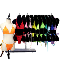 Femmes coupe haute Monokini une pièce maillots de bain Sexy croix avant col en v découpe dos nu sangle conception usine en gros solide dentelle