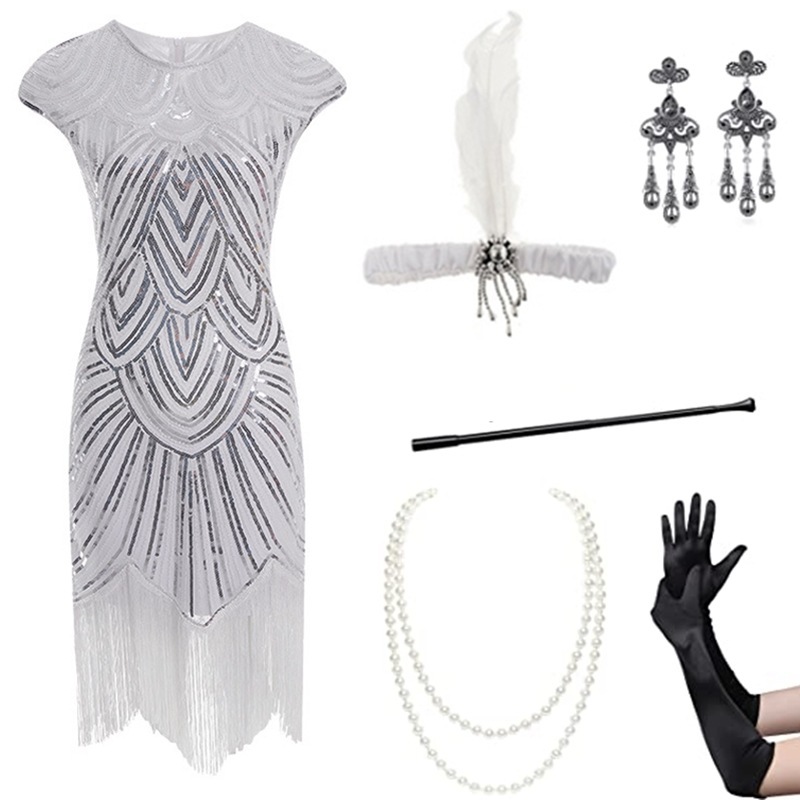 Accessoires de robe blanche