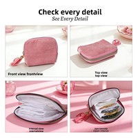 Hete Aanbieding Witte Draagbare Tassellende Rits-Sieradendoosje Fabriekslevering Kettingen Ringen Horloges Sleutels Opberg Sieraden Tas