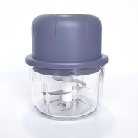 Fabrieksmodel 350ml Mini Elektrische Groentehakker PP & Glazen Kom Beschikbaar 6 Scherpe Messen Draagbare Babyvoedselhakker voor Knoflook