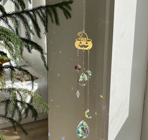 Vente chaude cristal pierre suncatchers fenêtre chambre décoration étoile lune <span class=keywords><strong>arbre</strong></span> <span class=keywords><strong>de</strong></span> vie carillons éoliens décor à la maison attrape-soleil - Product Image 3