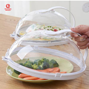 Couvercle de plaque pour micro-ondes Couvercle anti-éclaboussures avec poignée d'évents à vapeur Couvercle de nourriture pour micro-ondes Matériau PC de qualité alimentaire sans BPA - Product Image 1