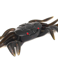 Leurre de pêche en silicone souple de 18 g/10,5 cm, imitation de crabe, réaliste, avec hameçon aiguisé, pour la pêche en eau douce, jig head baits