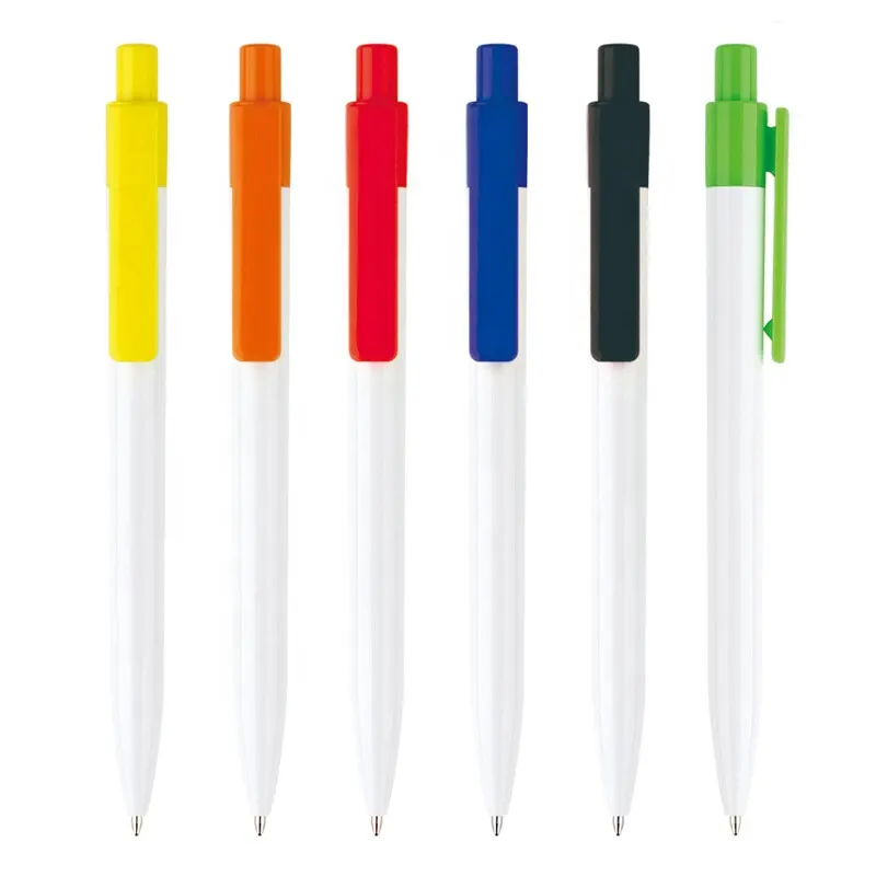 थोक कस्टमाइज्ड बॉल प्वाइंट पेन लोगो मुद्रित रिट्रेटेबल ब्लैक स्याही बॉल-पॉइंट पेन