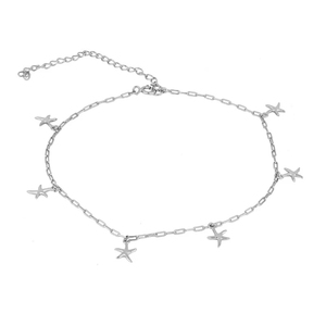 Nouvelle Chaîne de Cheville Étoile en Argent Sterling S925 Plaqué Or 18 carats, Design Mignon 2021 pour Filles, Garçons et Enfants - Product Image 2