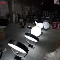 Panneau rond publicitaire circulaire entièrement automatique à suspension murale Lumière LED Boîte à lumière rotative étanche double face pour l'extérieur