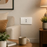 Plaque d'alimentation murale étroite 120 modulaire à montage dissimulé, prise universelle à 2 trous, 16A 250V, anti-effraction pour petite chambre