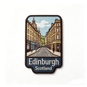Parche Bordado Termoadhesivo de Lona Ecológica con Diseño de Edimburgo, Escocia, Aplique de Tela de Forma Irregular, Decorativo, Hecho a Mano, para Regalo - Product Image 2