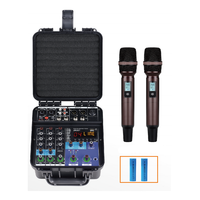 4-Kanal-Mischpult mit Leistungsverstärker, USB-Bluetooth-Soundkarte, Live-Streaming-Karaoke, Kleines DSP-Reverb-Effektgerät