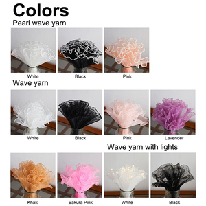 28cm * 4.5 yard sóng sợi vàng vành hoa bọc sợi lưới - Product Image 6