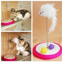Jouet interactif pour chat, ventouse à ressort en Sisal, vente en gros, livraison gratuite