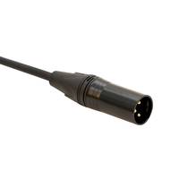 Câble Microphone XLR Professionnel 6.5mm à Faible Bruit Équilibré en PVC Mâle à Femelle Noir 3 Broches pour Processeur Ampilateur Mixeur 2M