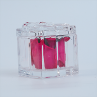 Faveurs de mariage : mini rose véritable dans un récipient en verre, fleur préservée longue durée, cadeau pour événements et cadeaux promotionnels