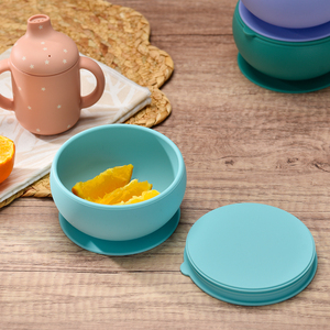 Tazón de Silicona para Bebé, Apto para Microondas y Lavavajillas, Grado Alimenticio, Libre de BPA, Reutilizable, Redondo, para Niños Pequeños, con Tapa - Product Image 4