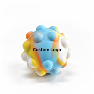 Balle anti-stress sensorielle en silicone avec logo personnalisé, colorée et texturée, jouet à presser pour la relaxation et les cadeaux promotionnels - Product Image 5