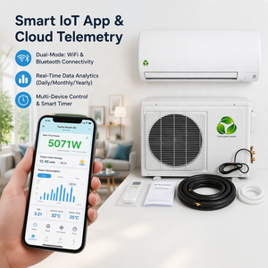Climatiseur solaire hybride intelligent avec contrôle par application 9000BTU 12000BTU 18000BTU Split Factory - Product Image 3